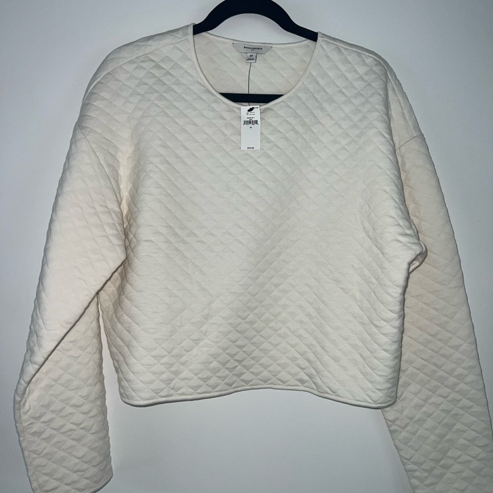 Banana Republic White Quilted Top